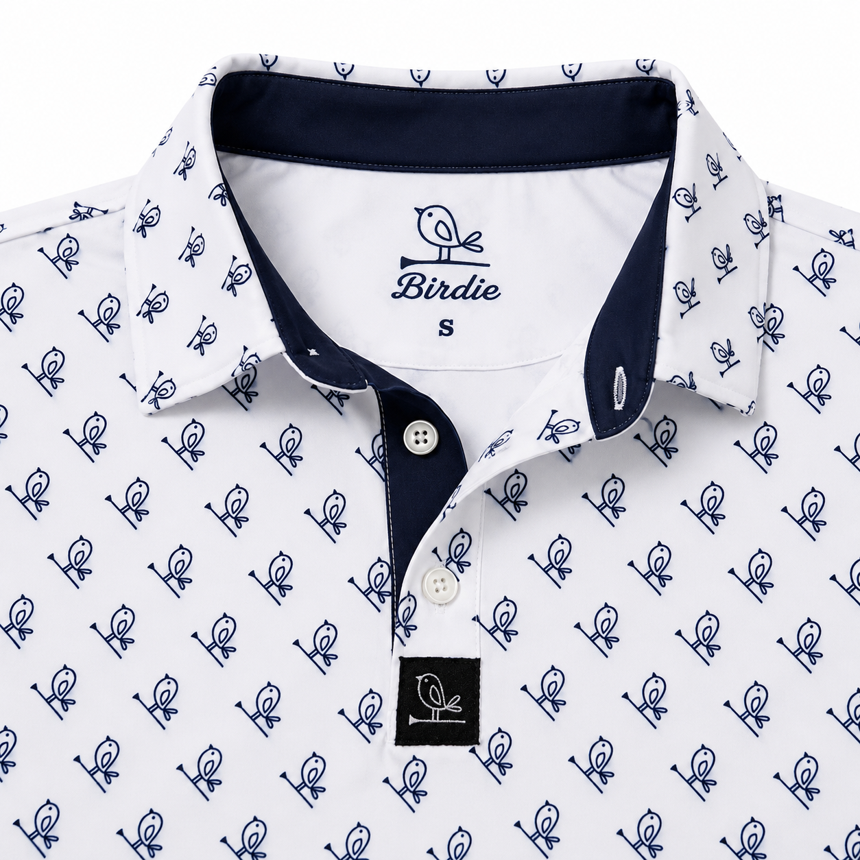 The Birdie Signature Polo- Blue Birdie!