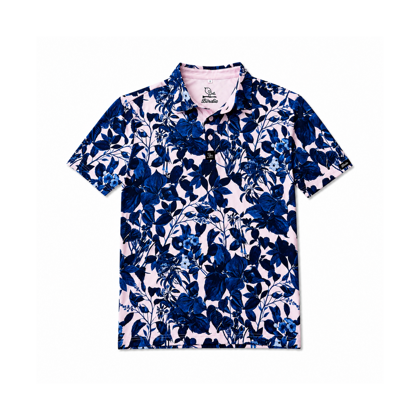 Birdie Flower Shop Performance Polo — Indigo Garden!