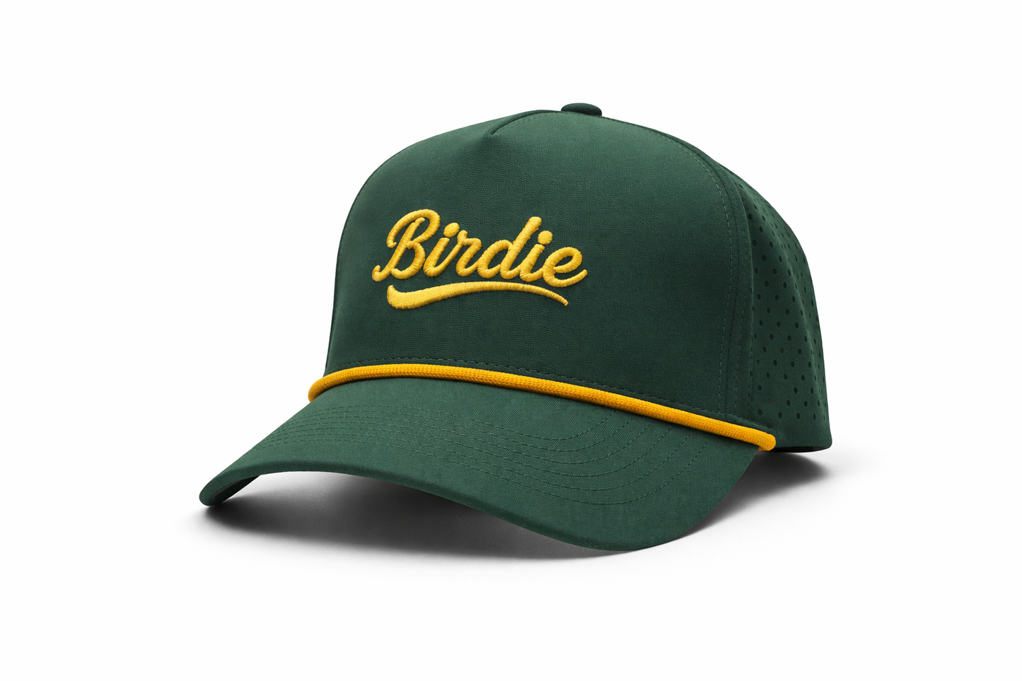 Birdie Spring Opener Collection- Birdie Performance Rope Hat – Green & Gold Edition